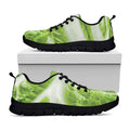 Fresh Cabbage Leaf Print Black Running Shoes