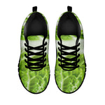 Fresh Cabbage Leaf Print Black Sneakers