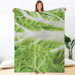 Fresh Cabbage Leaf Print Blanket