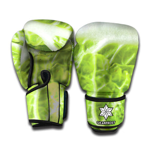 Fresh Cabbage Leaf Print Boxing Gloves