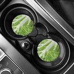 Fresh Cabbage Leaf Print Car Coasters