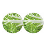 Fresh Cabbage Leaf Print Car Coasters