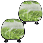 Fresh Cabbage Leaf Print Car Headrest Covers