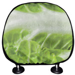Fresh Cabbage Leaf Print Car Headrest Covers