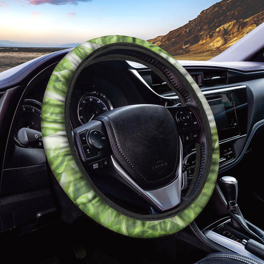 Fresh Cabbage Leaf Print Car Steering Wheel Cover