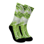 Fresh Cabbage Leaf Print Crew Socks