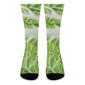 Fresh Cabbage Leaf Print Crew Socks