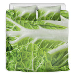 Fresh Cabbage Leaf Print Duvet Cover Bedding Set