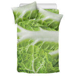 Fresh Cabbage Leaf Print Duvet Cover Bedding Set