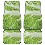 Fresh Cabbage Leaf Print Front and Back Car Floor Mats