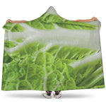 Fresh Cabbage Leaf Print Hooded Blanket