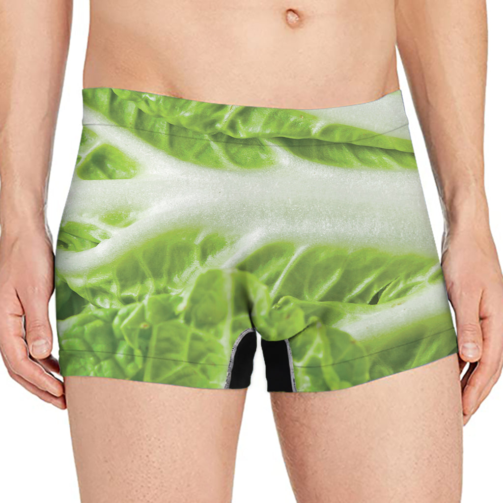 Fresh Cabbage Leaf Print Men's Boxer Briefs