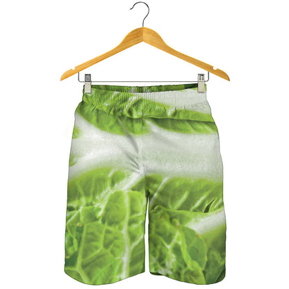 Fresh Cabbage Leaf Print Men's Shorts