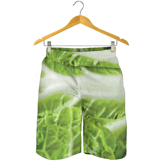 Fresh Cabbage Leaf Print Men's Shorts