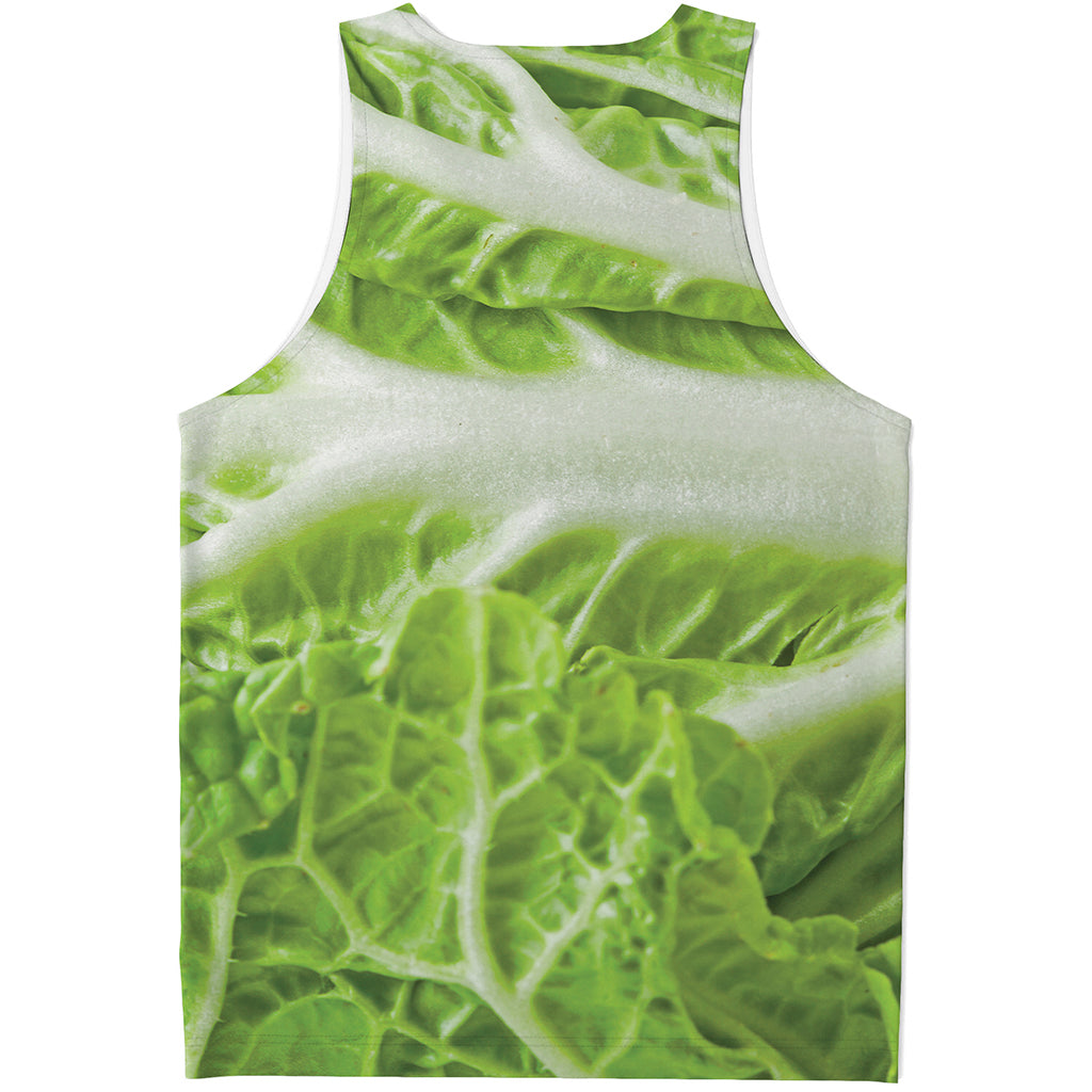 Fresh Cabbage Leaf Print Men's Tank Top