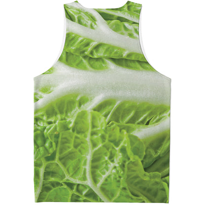 Fresh Cabbage Leaf Print Men's Tank Top