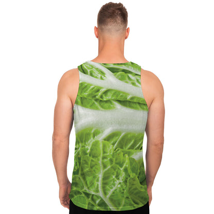 Fresh Cabbage Leaf Print Men's Tank Top