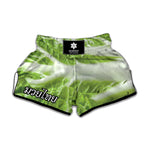 Fresh Cabbage Leaf Print Muay Thai Boxing Shorts