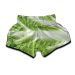 Fresh Cabbage Leaf Print Muay Thai Boxing Shorts