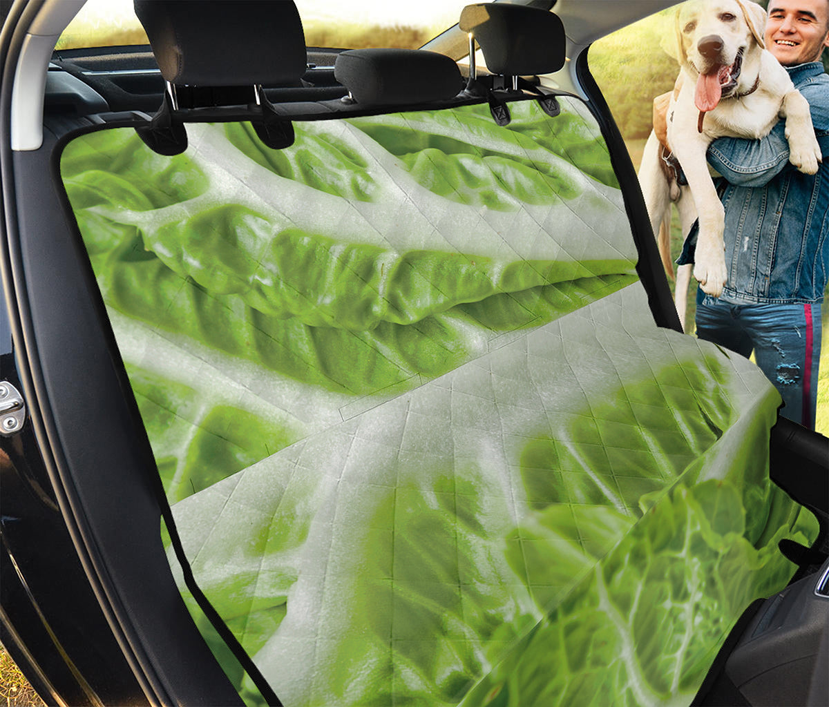 Fresh Cabbage Leaf Print Pet Car Back Seat Cover
