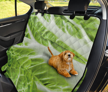 Fresh Cabbage Leaf Print Pet Car Back Seat Cover