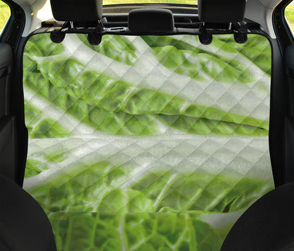 Fresh Cabbage Leaf Print Pet Car Back Seat Cover