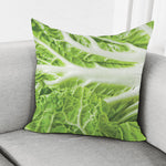 Fresh Cabbage Leaf Print Pillow Cover