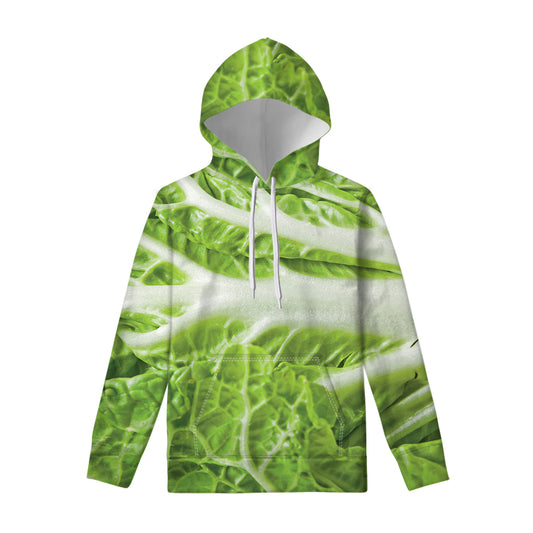 Fresh Cabbage Leaf Print Pullover Hoodie