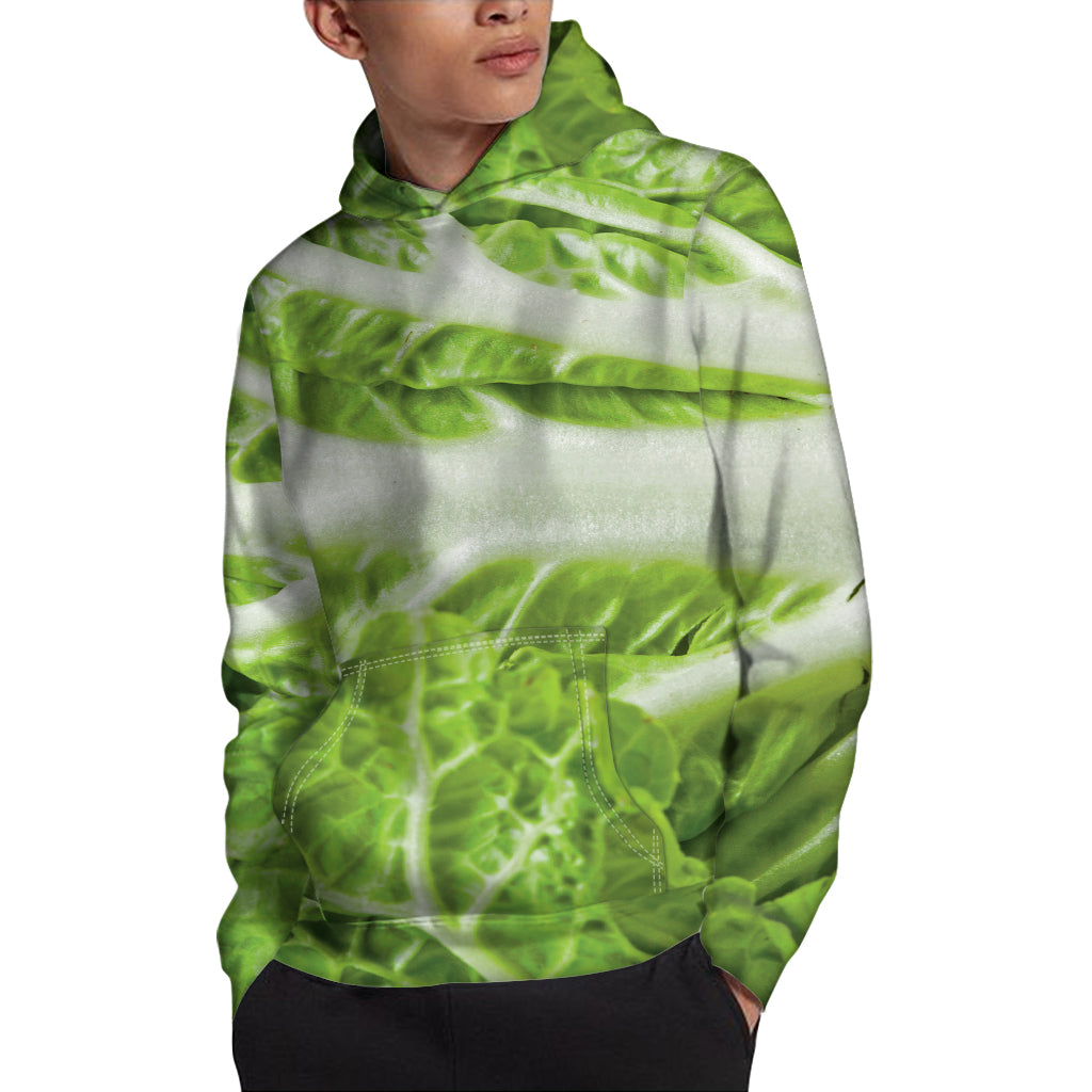 Fresh Cabbage Leaf Print Pullover Hoodie