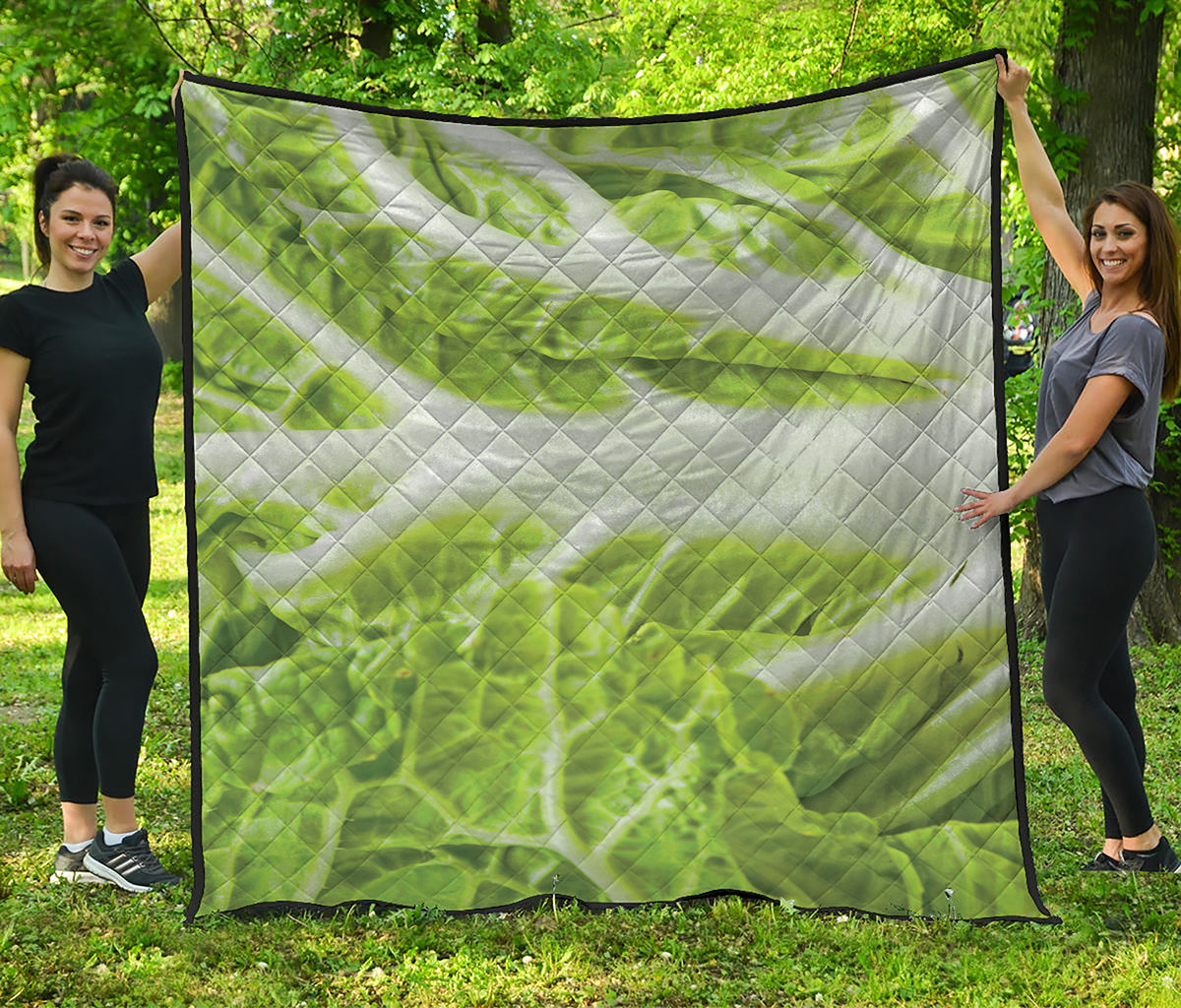Fresh Cabbage Leaf Print Quilt