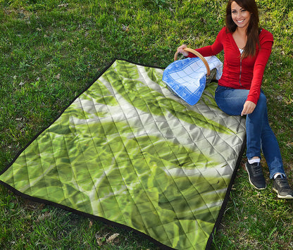 Fresh Cabbage Leaf Print Quilt