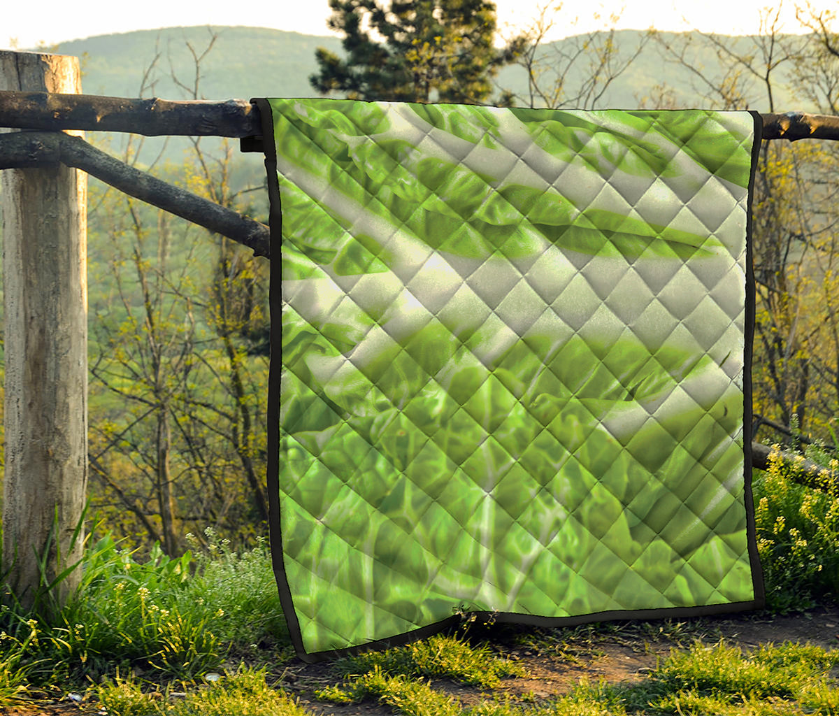 Fresh Cabbage Leaf Print Quilt