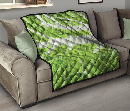 Fresh Cabbage Leaf Print Quilt