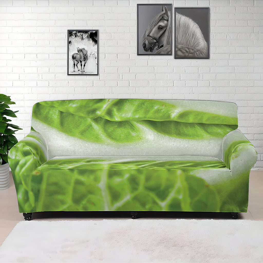 Fresh Cabbage Leaf Print Sofa Cover