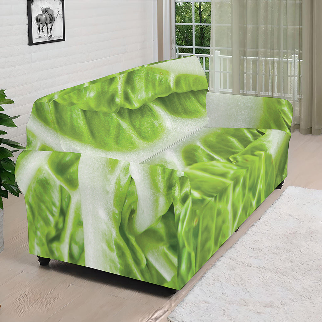 Fresh Cabbage Leaf Print Sofa Cover