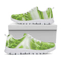 Fresh Cabbage Leaf Print White Running Shoes