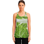 Fresh Cabbage Leaf Print Women's Racerback Tank Top