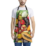 Fresh Fruits And Vegetables Print Apron
