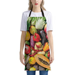 Fresh Fruits And Vegetables Print Apron