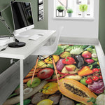 Fresh Fruits And Vegetables Print Area Rug