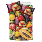 Fresh Fruits And Vegetables Print Duvet Cover Bedding Set