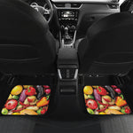 Fresh Fruits And Vegetables Print Front and Back Car Floor Mats