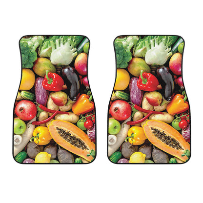 Fresh Fruits And Vegetables Print Front Car Floor Mats