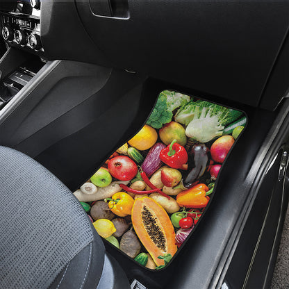 Fresh Fruits And Vegetables Print Front Car Floor Mats