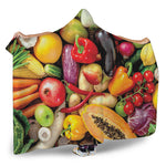 Fresh Fruits And Vegetables Print Hooded Blanket