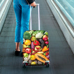 Fresh Fruits And Vegetables Print Luggage Cover