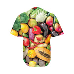 Fresh Fruits And Vegetables Print Men's Baseball Jersey