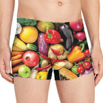Fresh Fruits And Vegetables Print Men's Boxer Briefs