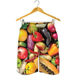 Fresh Fruits And Vegetables Print Men's Shorts