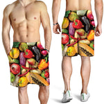 Fresh Fruits And Vegetables Print Men's Shorts